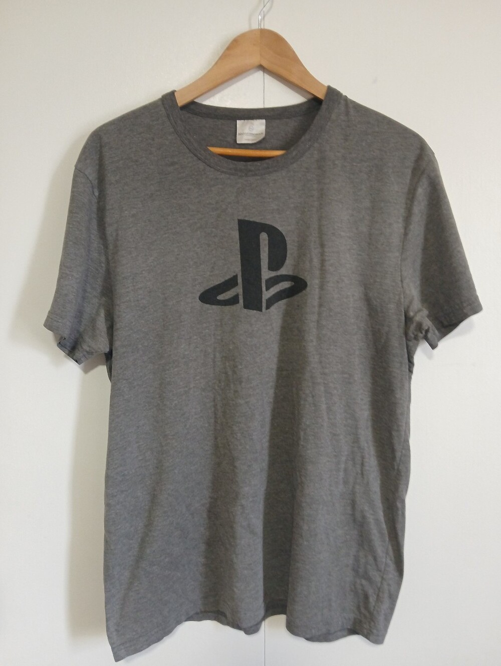 Playstation Logo Graphic Tee - Grey - Men’s XL - Licensed Makerwear